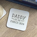 Personalised Pregnancy Announcement Coaster