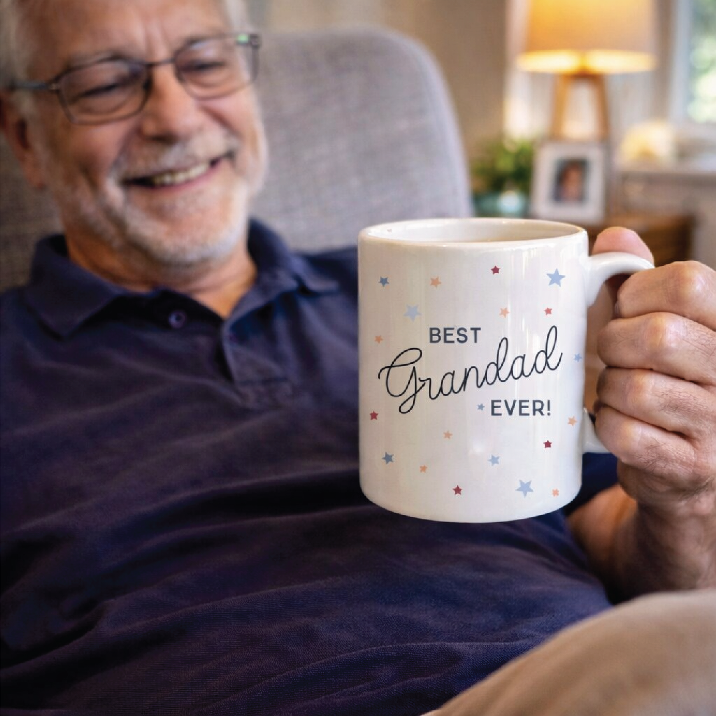 Personalised Scattered Star Best Grandad Ever Mug