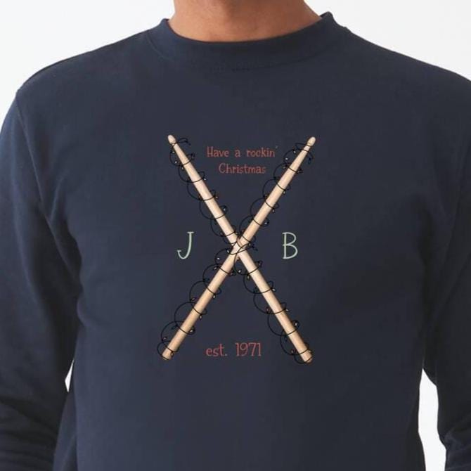 Personalised Drumsticks Christmas Jumper