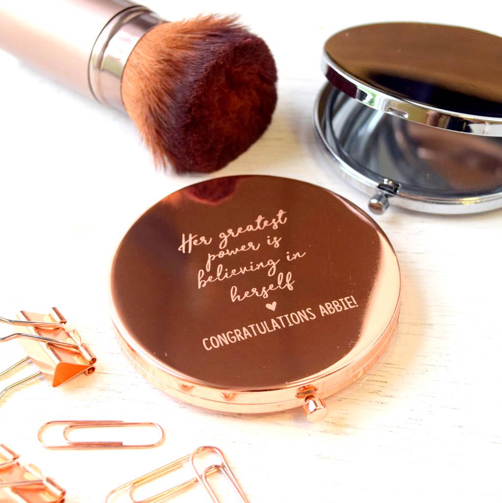 Engraved Exam Congratulations Compact Mirror