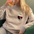 Personalised Vinyl Record Christmas Pudding Jumper Unisex