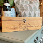 Personalised Merry Christmas Wine Bottle Gift Set