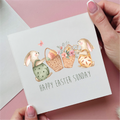 Two Bunnies Happy Easter Sunday Card