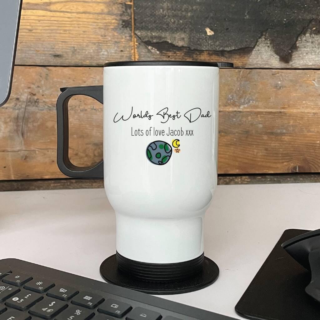 Personalised World's Best Dad Travel Coffee Cup