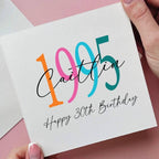 Personalised Birth Year 30th Birthday Card