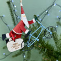Personalised Santa On Bmx Bike Bauble