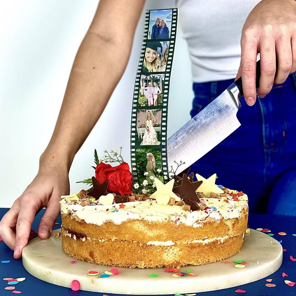 Personalised Film Reel Photo Cake Topper