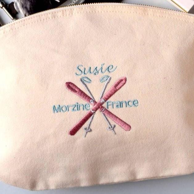 Personalised Embroidered Ski Travel Pouch