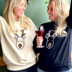 Personalised Leopard Print Rudolph Christmas Jumper