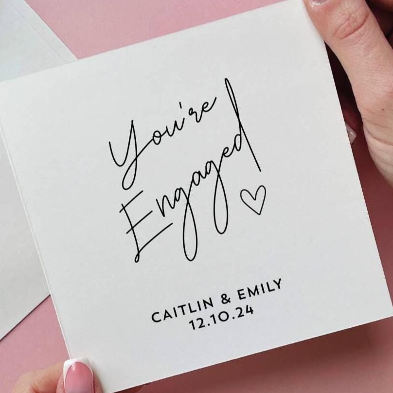 Personalised You're Engaged Engagement Card