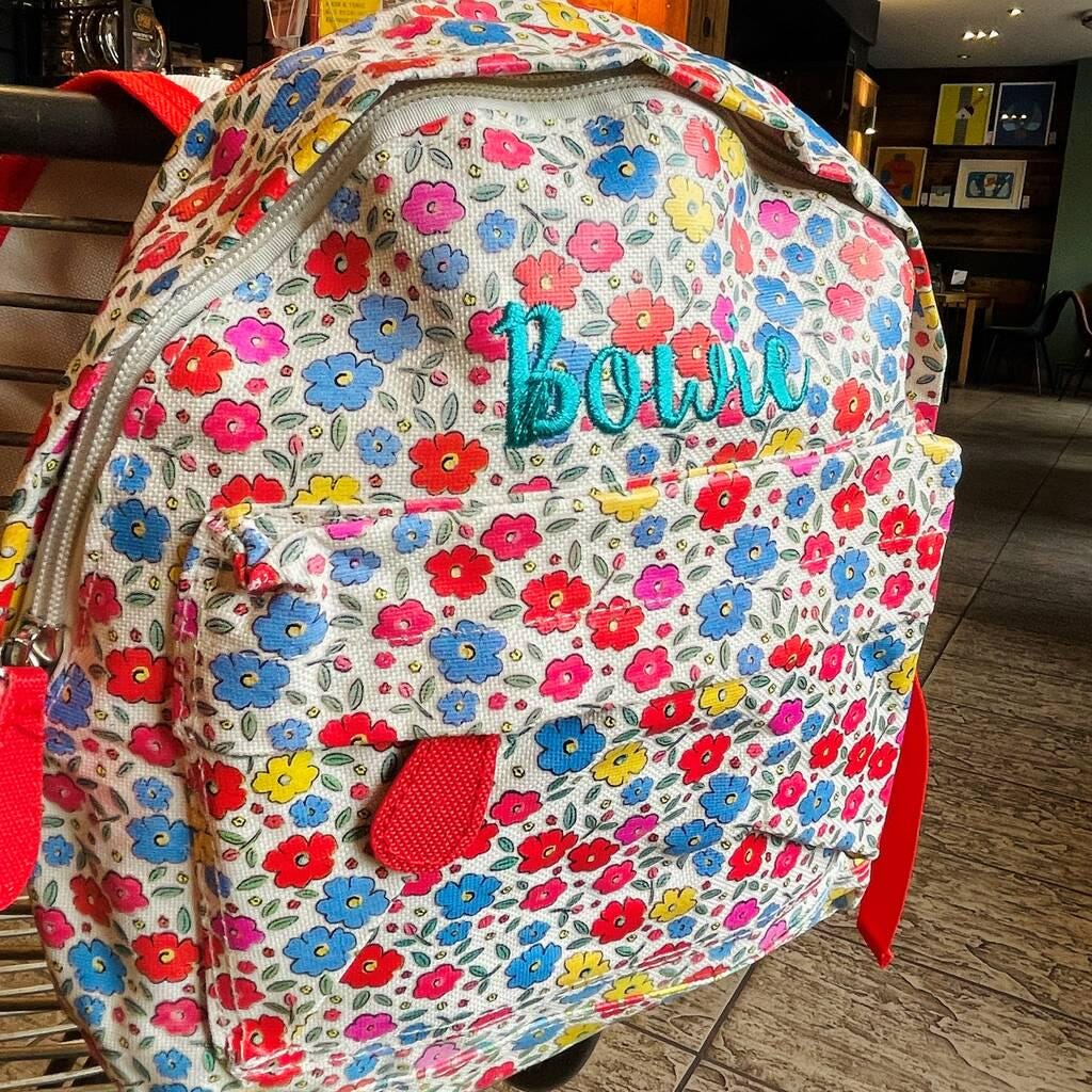 Personalised Floral Kids Backpack