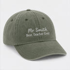 Personalised Best Teacher Ever Cap