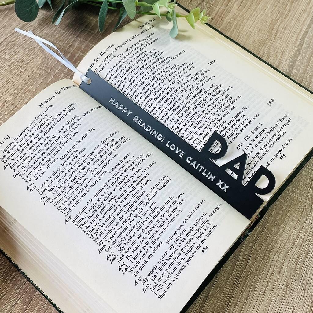Block Font Personalised Bookmark