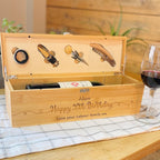 Personalised Four Piece Birthday Wine Bottle Gift Set