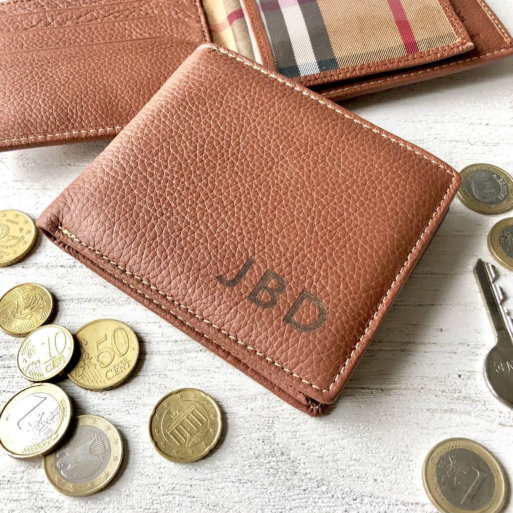 Personalised Real Leather Wallet With Secret Message