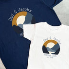 Personalised Daddy And Me Hiking Club T Shirt