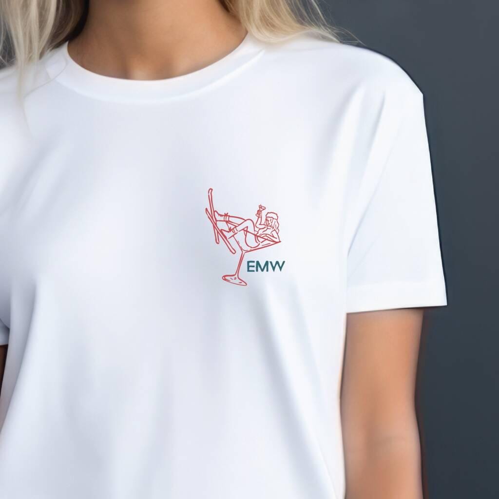 Personalised Cocktail Apres Ski Graphic T Shirt