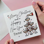 Champagne Tower Personalised Christmas Card