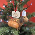 Personalised Hot Sausage Dog Christmas Decoration