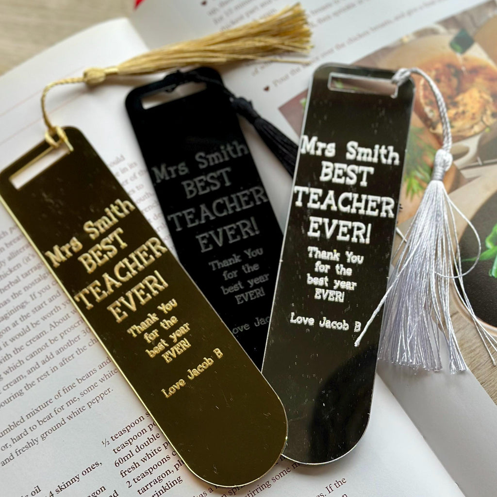 Personalised Best Teacher Ever Bookmark
