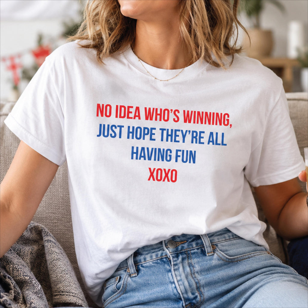 No Idea Who's Winning England Football Baby Tee T Shirt