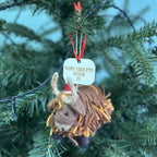Personalised Highland Cow Christmas Bauble