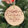 Personalised Last Christmas As A Miss Wooden Bauble