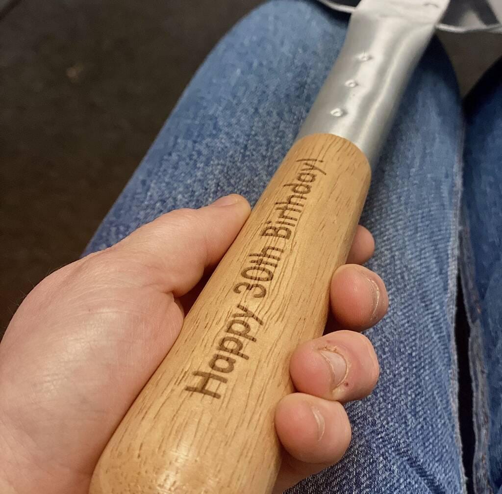 Personalised Pizza Peel With Wooden Handle