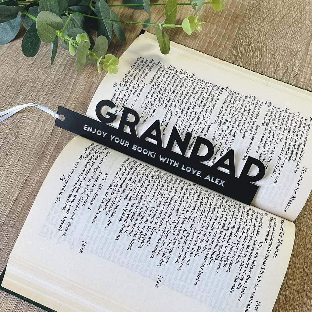 Block Font Personalised Bookmark