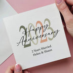 Personalised 2nd Anniversary Year Card