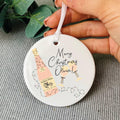 Personalised Turkey Wine Ceramic Christmas Bauble