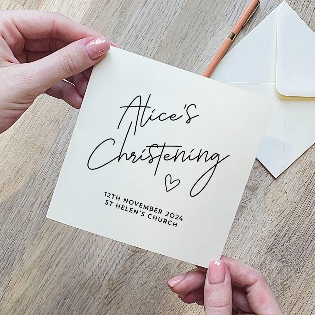 Personalised Christening Card