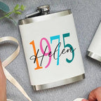 Personalised Birth Year 50th Birthday Hip Flask