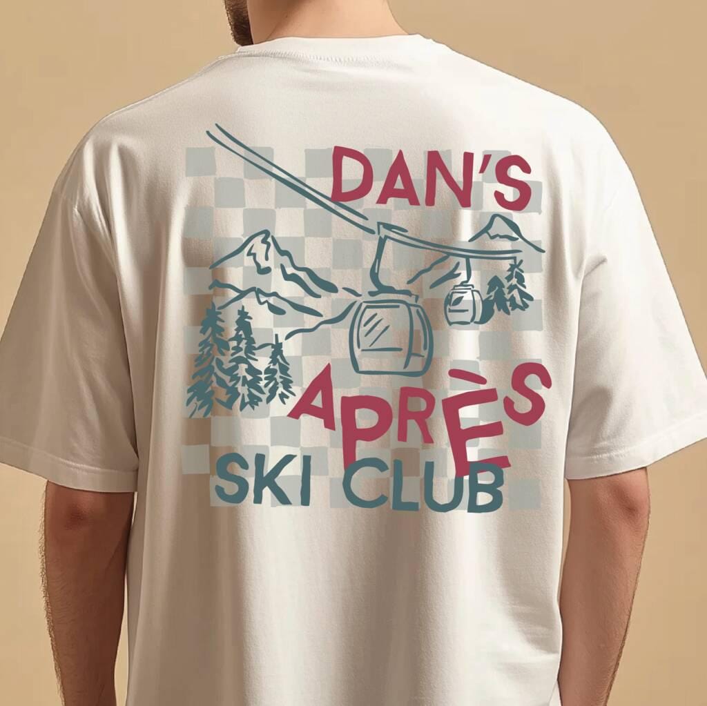Personalised Apres Ski Club Graphic T Shirt