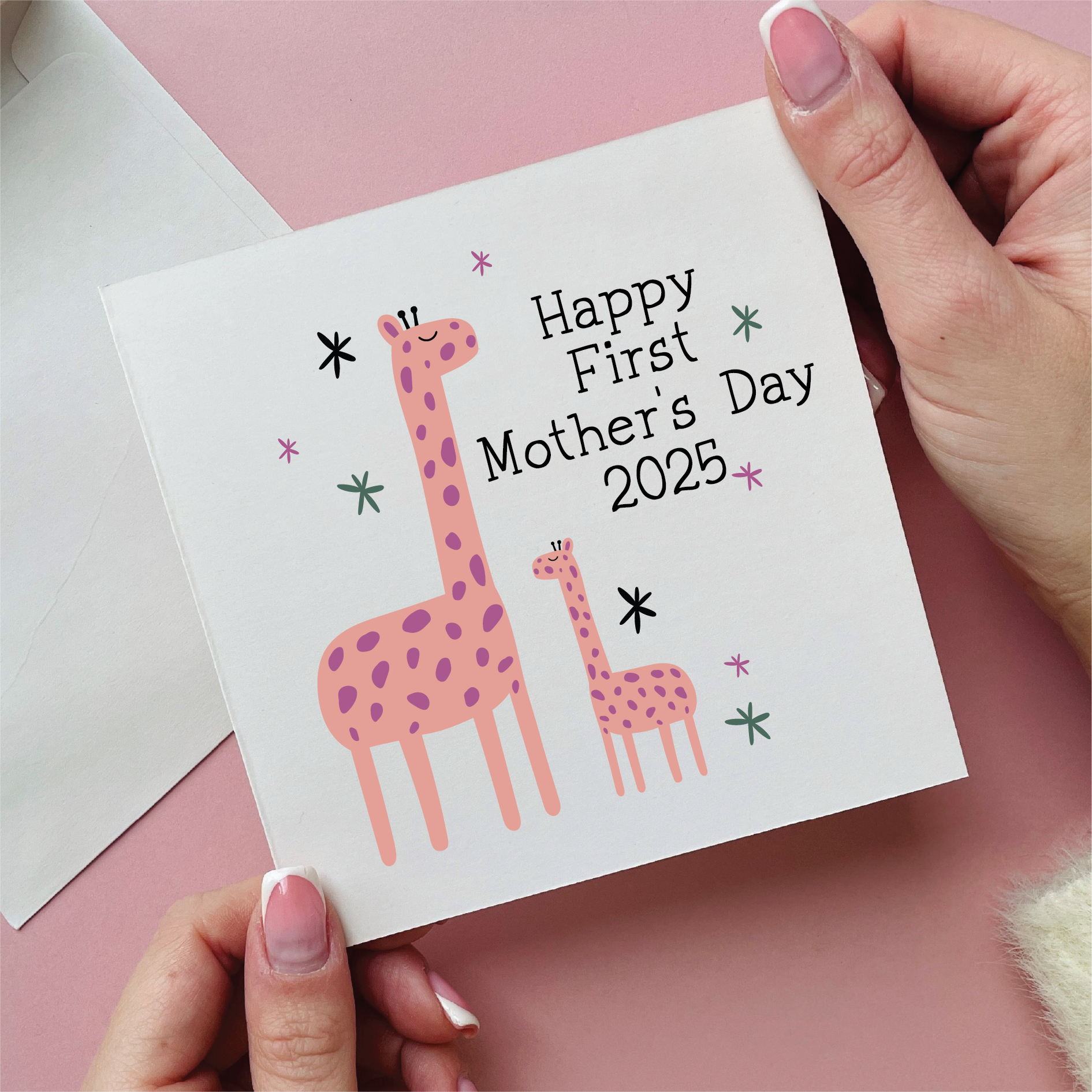 First Mother's Day Card With Giraffe