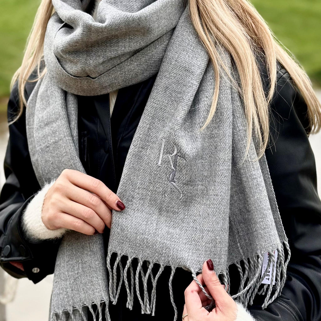 Personalised Staggered Initial Scarf