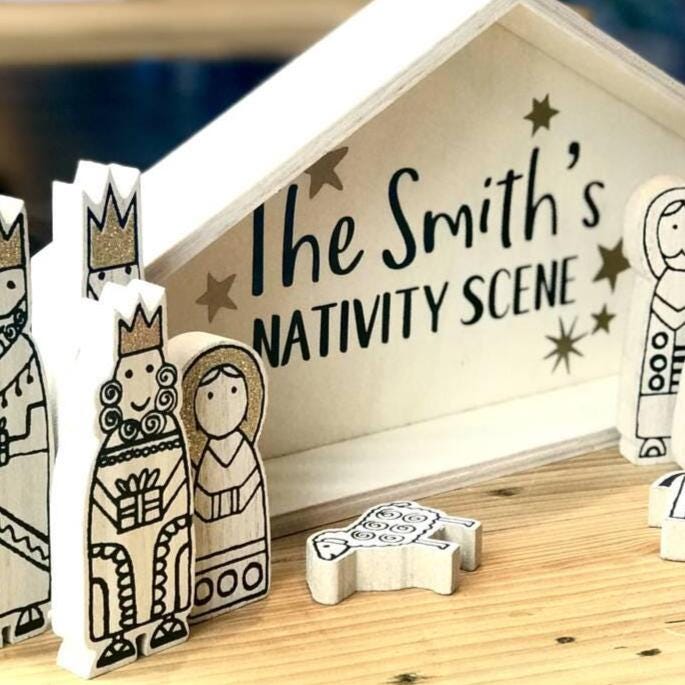 Personalised Scandi Style Nativity Scene