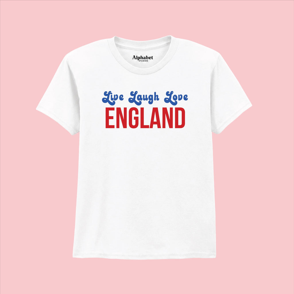 Live Laugh Love England Football Baby Tee T Shirt