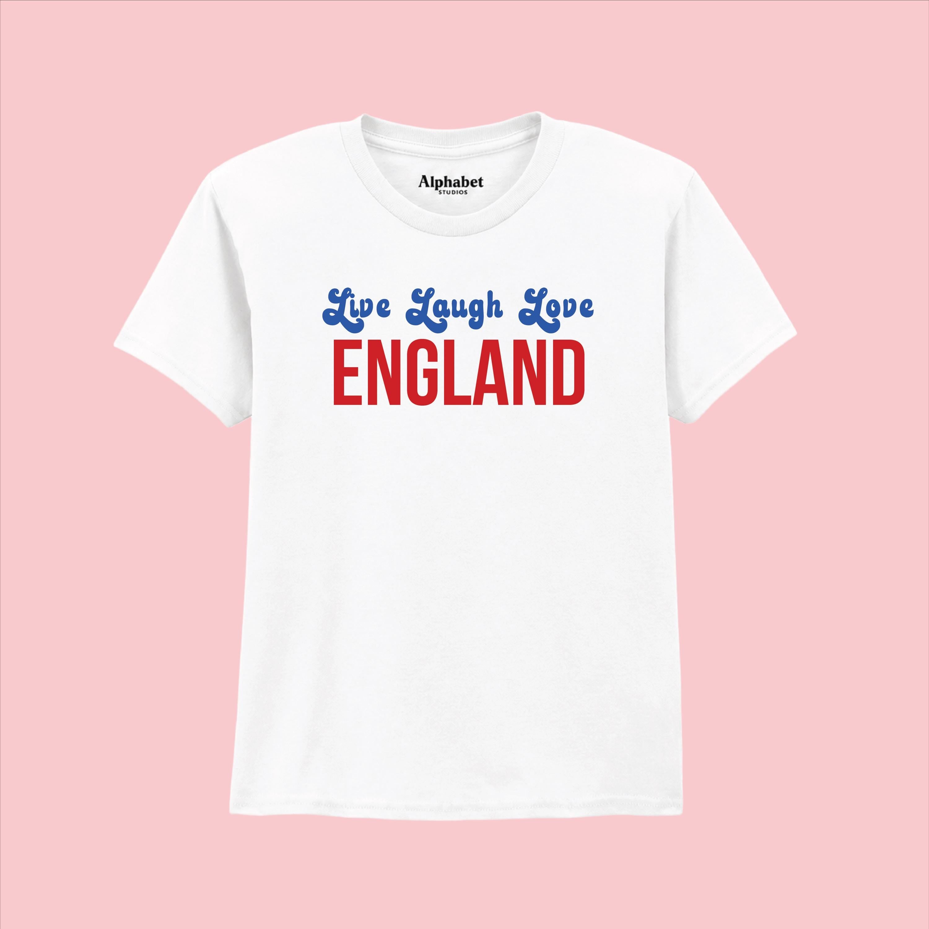 Live Laugh Love England Football Baby Tee T Shirt