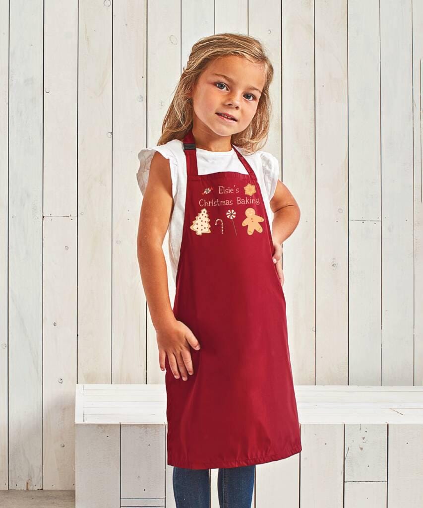 Personalised Kids Christmas Baking Apron