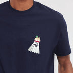 Personalised Badminton Christmas Pudding T Shirt