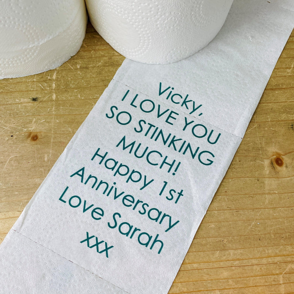 Personalised 1st Anniversary Paper Toilet Roll