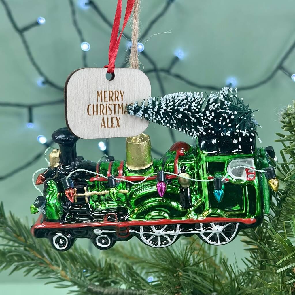 Personalised Christmas Express Train Bauble