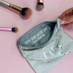 Rose Gold And Silver Triangle Make Up Bag
