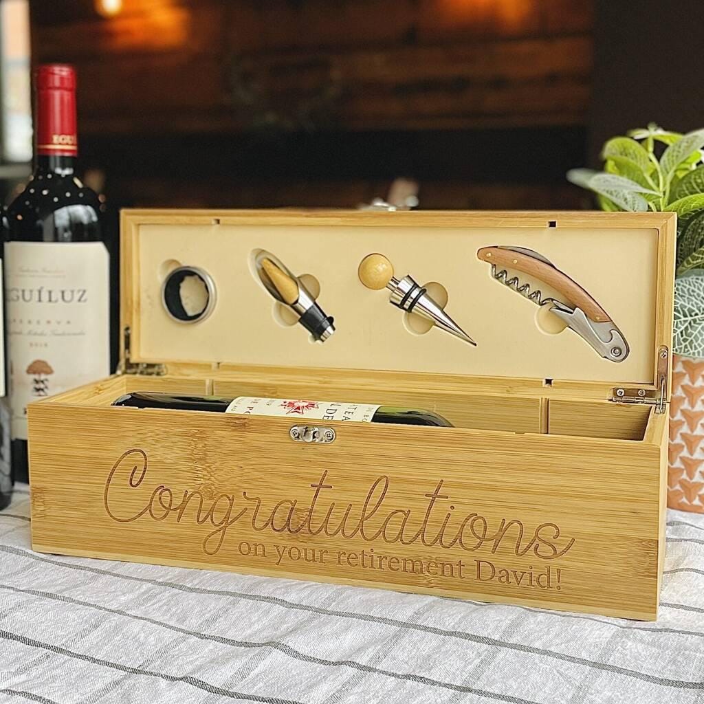 Congratulations Retirement Wine Bottle Gift Set