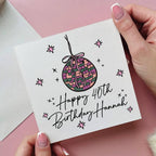 Disco Ball Personalised 40th Birthday Card