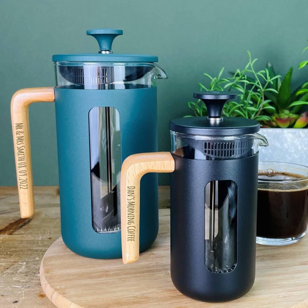 Personalised Wood Handle Cafetiere