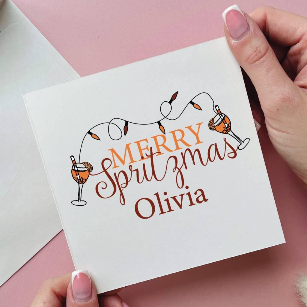 Personalised Merry Spritzmas Aperol Christmas Card