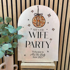 Personalised Arched Wife Of The Party Hen Do Sign
