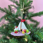 Personalised Sailing Boat Christmas Bauble